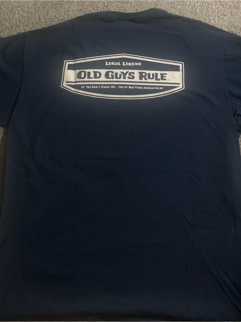 Old Guys Rule- Local Legend Navy Short-Sleeve Logo Tee
